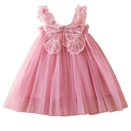 Baby Girl Summer Heart Butterfly Birthday Princess Dress - Princess Dress - Superstar Kids - Mad Fly Essentials