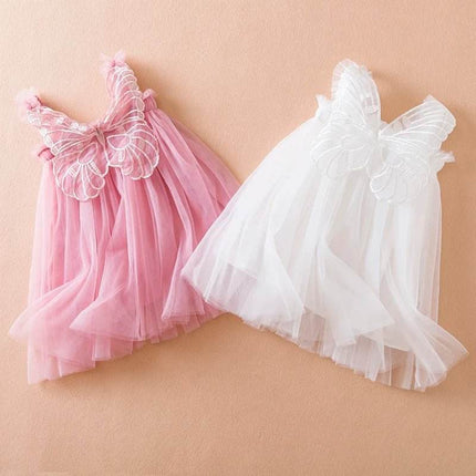 Baby Girl Summer Heart Butterfly Birthday Princess Dress - Princess Dress - Superstar Kids - Mad Fly Essentials