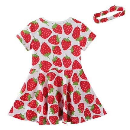 Baby Girl Summer Strawberry Princess Dress - Princess Dress - jumping meters - Mad Fly Essentials