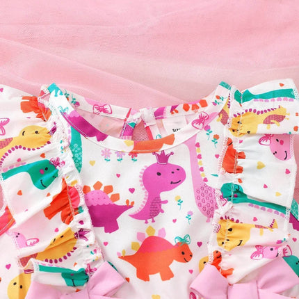 Baby Girl Toddler Little Dinosaur Princess Dress - Princess Dress - Rubby - Mad Fly Essentials