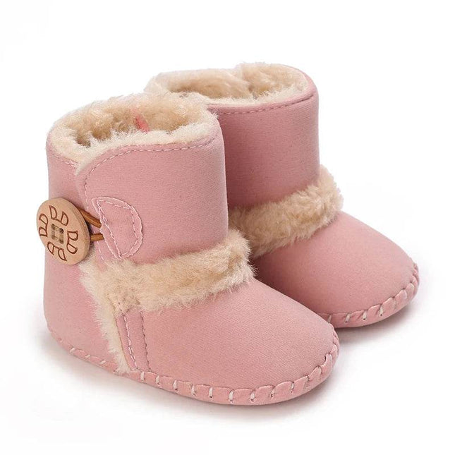 Baby Girl Winter Plush Pink Boots Kids Footwear - Kids Footwear - VALEN·SINA - Mad Fly Essentials
