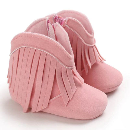 Baby Girl Winter Plush Pink Boots Kids Footwear - Kids Footwear - VALEN·SINA - Mad Fly Essentials