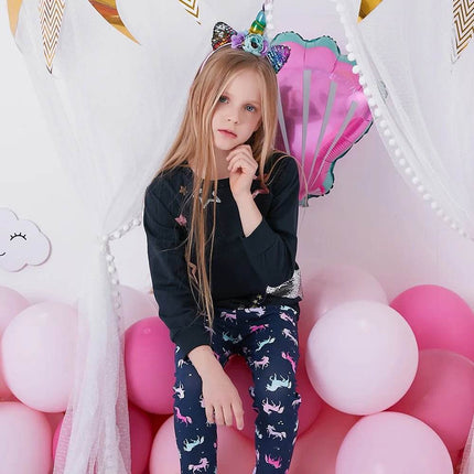 Baby Girls Cartoon Sequin Unicorn Clothing Set - Clothing Set - VIKITA - Mad Fly Essentials
