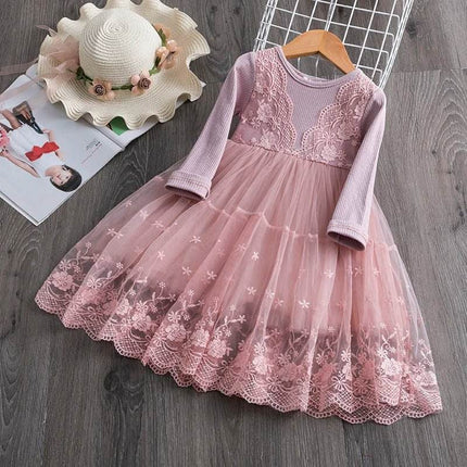 Baby Girls Lace Tulle Birthday Wedding Princess Dress - Princess Dress - NNJXD - Mad Fly Essentials