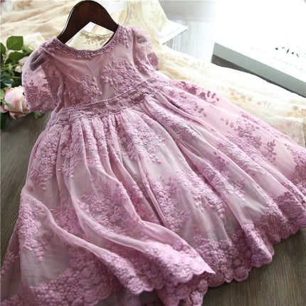 Baby Girls Lace Tulle Birthday Wedding Dress - Mad Fly Essentials