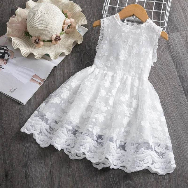 Baby Girls Lace Tulle Birthday Wedding Princess Dress - Princess Dress - NNJXD - Mad Fly Essentials