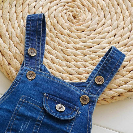 Baby Girls Long Solid Toddler Denim Overall Clothing Set - Clothing Set - DIIMUU - Mad Fly Essentials