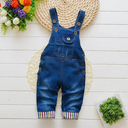 Baby Girl Denim Overalls Clothing Set - Mad Fly Essentials