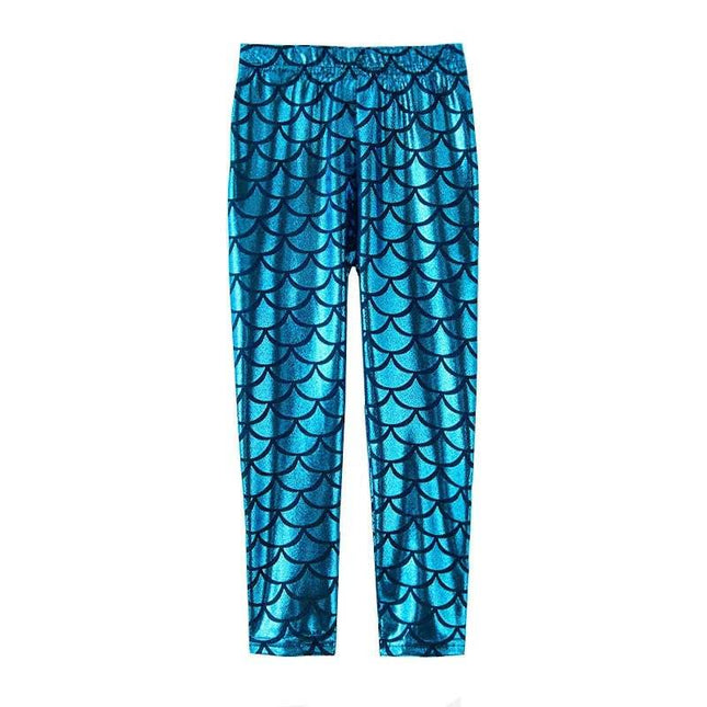 Baby Girls Mermaid Fitness Leggings - Fitness Leggings - HIBISCUSARA - Mad Fly Essentials