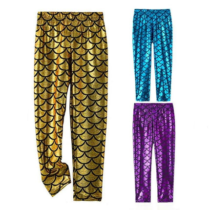 Baby Girls Mermaid Fitness Leggings - Fitness Leggings - HIBISCUSARA - Mad Fly Essentials