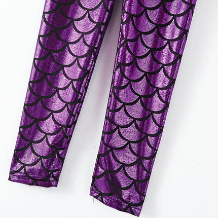 Baby Girls Mermaid Fitness Leggings - Fitness Leggings - HIBISCUSARA - Mad Fly Essentials