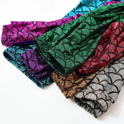 Baby Girls Mermaid Fitness Leggings - Fitness Leggings - HIBISCUSARA - Mad Fly Essentials