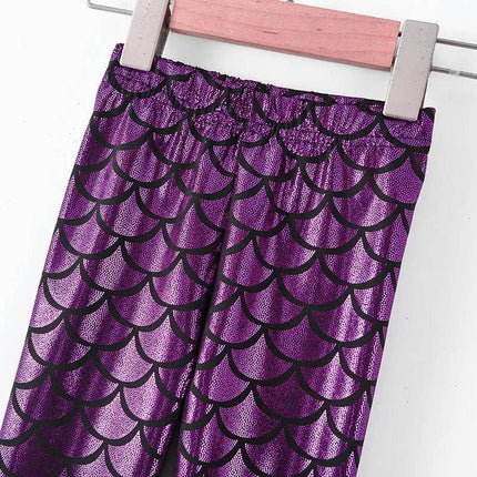 Baby Girls Mermaid Fitness Leggings - Fitness Leggings - HIBISCUSARA - Mad Fly Essentials