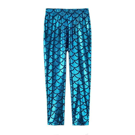 Baby Girls Mermaid Fitness Leggings - Fitness Leggings - HIBISCUSARA - Mad Fly Essentials