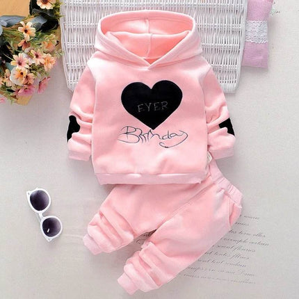 Baby Girls Winter Birthday Love Tracksuit Set - Tracksuit Set - pudcoco - Mad Fly Essentials