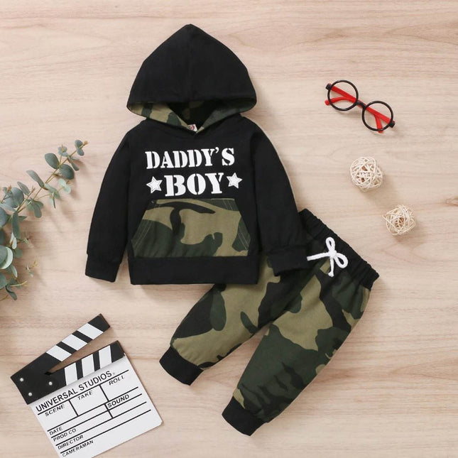 Baby Long Daddy's Boy Hooded Clothing Set - Clothing Set - LZH - Mad Fly Essentials