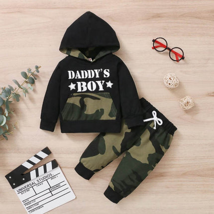 Baby Long Daddy's Boy Hooded Clothing Set - Clothing Set - LZH - Mad Fly Essentials
