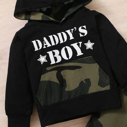 Baby Long Daddy's Boy Hooded Clothing Set - Clothing Set - LZH - Mad Fly Essentials