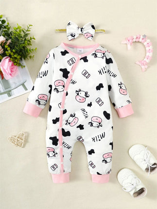 Baby Romper Baby Funny Farm Cow Girl Apparel - Baby Romper - FJBK - Mad Fly Essentials