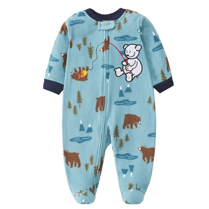 Baby Romper Boy Fall Fleece Animal Jumpsuit - Baby Romper - Afairytale - Mad Fly Essentials