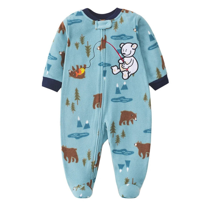 Baby Romper Boy Fall Fleece Animal Jumpsuit - Baby Romper - Afairytale - Mad Fly Essentials