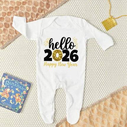 Baby Romper Boy Hello 2026 Long Romper - Baby Romper - AYNIGIELL - Mad Fly Essentials