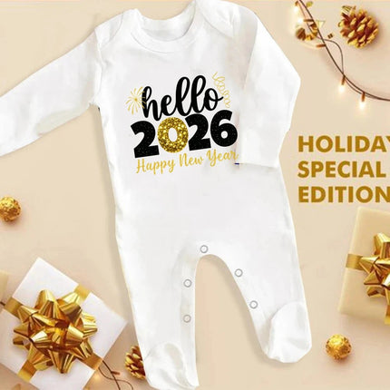 Baby Romper Boy Hello 2026 Long Romper - Baby Romper - AYNIGIELL - Mad Fly Essentials