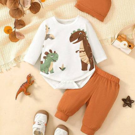 Baby Romper Boys 0-18M Dinosaur Animal Romper Set - Baby Romper - PatPat - Mad Fly Essentials