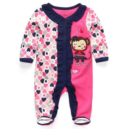 Baby Romper Girl Long Love Heart Jumpsuit - Baby Romper - PatPat - Mad Fly Essentials