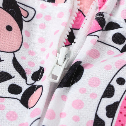 Baby Romper Girl Love Printed Cow Animal Onesies - Baby Romper - ABaby - Mad Fly Essentials