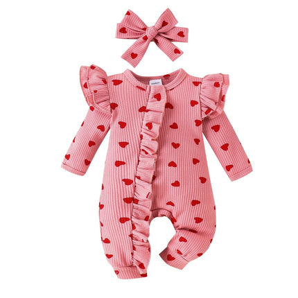 Baby Romper Girl Valentine Heart Romper - Baby Romper - KuKitty - Mad Fly Essentials