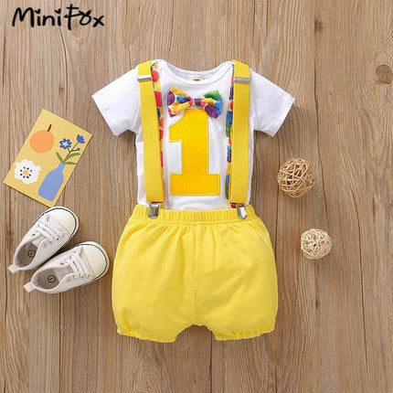 Baby Suspender Boy Birthday Set - Mad Fly Essentials