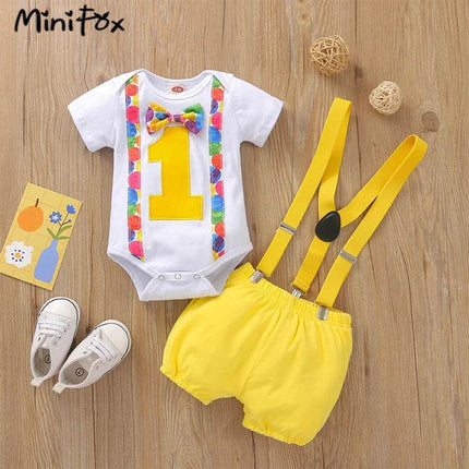 Baby Suspender Boy Birthday Set - Mad Fly Essentials