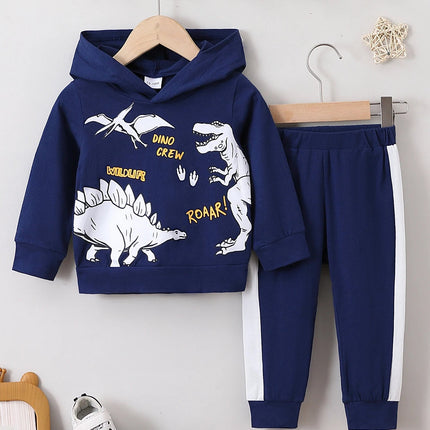 Baby Toddler Outfit Boy Dinosaur Hoodies Set - Baby Toddler Outfit - AiLe Rabbit - Mad Fly Essentials