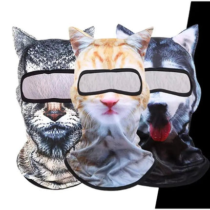 Balaclava 3D Cat Ski Animal Face Mask - Balaclava - Mege Knight - Mad Fly Essentials