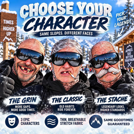 Balaclava Funny Motorcycle Riding Old Man Face Ski Masks - Balaclava - YQUPFOEVER - Mad Fly Essentials