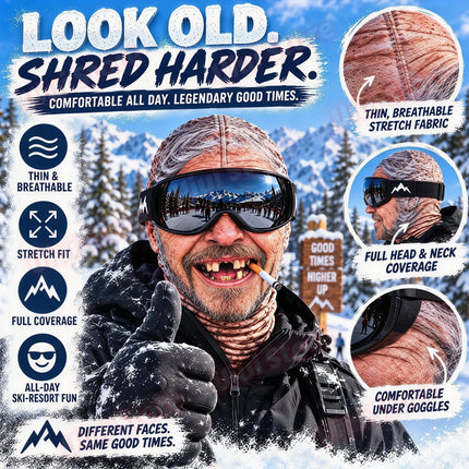 Balaclava Funny Motorcycle Riding Old Man Face Ski Masks - Balaclava - YQUPFOEVER - Mad Fly Essentials
