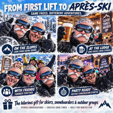 Balaclava Funny Motorcycle Riding Old Man Face Ski Masks - Balaclava - YQUPFOEVER - Mad Fly Essentials