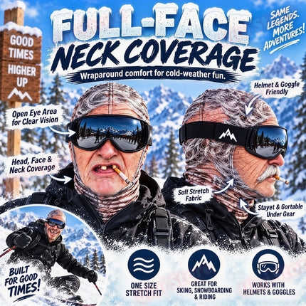 Balaclava Funny Motorcycle Riding Old Man Face Ski Masks - Balaclava - YQUPFOEVER - Mad Fly Essentials