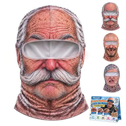 Balaclava Funny Motorcycle Riding Old Man Face Ski Masks - Balaclava - YQUPFOEVER - Mad Fly Essentials