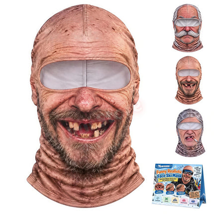 Balaclava Funny Motorcycle Riding Old Man Face Ski Masks - Balaclava - YQUPFOEVER - Mad Fly Essentials