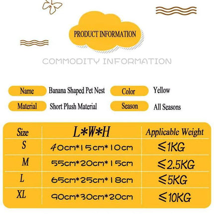 Banana Shaped Home Dog Bed Pet Essentials - Pet Essentials - PetBoss - Mad Fly Essentials