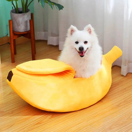 Banana Shaped Dog Bed Pet Essentials - Mad Fly Essentials