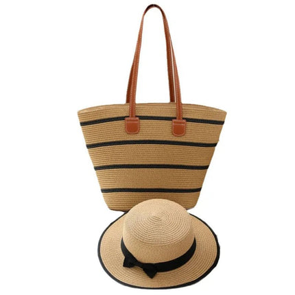 Beach Bags Straw Sun Hat Women 2pc Set - Beach Bags - NEAT CULTURE - Mad Fly Essentials