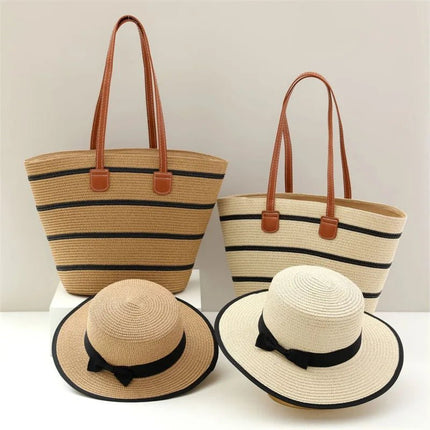 Beach Bags Straw Sun Hat Women 2pc Set - Beach Bags - NEAT CULTURE - Mad Fly Essentials