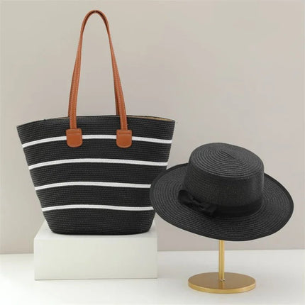 Beach Bags Straw Sun Hat Women 2pc Set - Beach Bags - NEAT CULTURE - Mad Fly Essentials