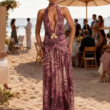Beach Dress Women Purple Spaghetti Cover-up - Beach Dress - Swimmers Liket - Mad Fly Essentials