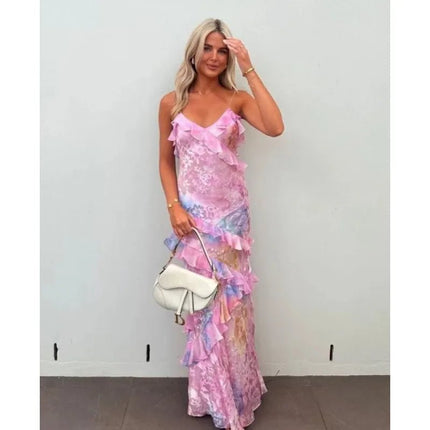 Beach Dress Women Sleeveless Floral Bohemian Dress - Beach Dress - Unizera - Mad Fly Essentials