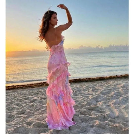 Beach Dress Women Sleeveless Floral Bohemian Dress - Beach Dress - Unizera - Mad Fly Essentials