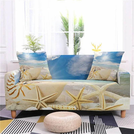 Beach Home 3D Sofa L - Shaped Slipcover - Slipcover - Coolazy - Mad Fly Essentials
